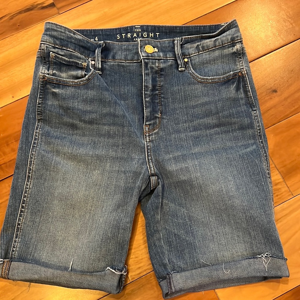 18. White House Black Market jean shorts, frayed hem